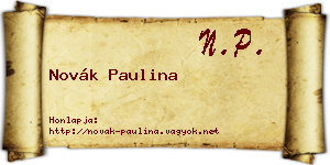 Novák Paulina névjegykártya