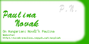 paulina novak business card